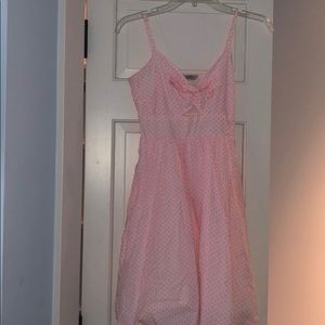 Jack Wills Pink Dotted Dress